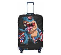 Buewutiry Funda protectora de equipaje de viaje, fundas lavables de dinosaurio azul para equipaje de 18 a 32 pulgadas, Negro -, S