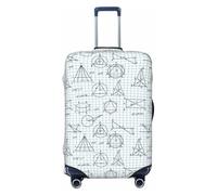 Buewutiry Funda protectora para equipaje de viaje, con impresión de ecuaciones matemáticas, antiarañazos, para equipaje de 45.7 a 81.3 cm, Negro -, M