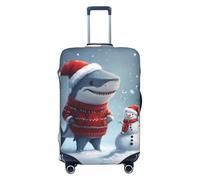 Buewutiry Funda protectora para equipaje de viaje, con texto en inglés "Merry Christmas" n.º 312, antiarañazos, se adapta a equipaje de 18 a 32 pulgadas, Black, L