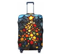 Buewutiry Funda protectora para equipaje de viaje, con texto en inglés "Merry Christmas" No.120, antiarañazos, se adapta a equipaje de 18 a 32 pulgadas, Black, L