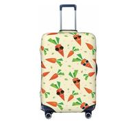Buewutiry Funda protectora para equipaje de viaje, diseño de zanahoria n.º 1001, lavable, para equipaje de 45,7 a 81,3 cm, Black, L