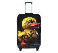 Buewutiry Funda protectora para equipaje de viaje, fundas antiarañazos, diseño de pato amarillo graffiti, se adapta a equipaje de 18 a 32 pulgadas, Black, L