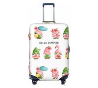 Buewutiry Funda protectora para equipaje de viaje, Hello Summer Gnome, antiarañazos, para equipaje de 18 a 32 pulgadas, Black, L