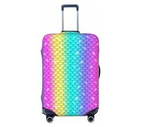 Buewutiry Funda protectora para equipaje de viaje, Rainbow Scales2 fundas antiarañazos para equipaje de 18 a 32 pulgadas, Black, L