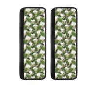 Buewutiry Juego de 2 fundas para manija de puerta de refrigerador, ajustables, cómodas, hermosas flores de lirio de cala, fundas para manija de nevera, fundas para manijas de electrodomésticos