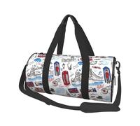 Buewutiry Londres Landmark2 - Bolsa de viaje grande para gimnasio, para mujeres y hombres, bolsas de viaje plegables para mujeres y hombres con múltiples bolsillos con cremallera