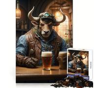Buey de Cerveza Artesanal Estilo Steampunk para Adultos, Rompecabezas de 1000 Piezas, Juguete para ejercitar la Mente, Juguete de Ocio Suave, diseño para armar, Regalo de Temporada 50x75cm