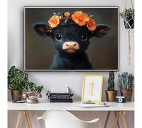 Buey Diamond Painting Adultos Animal Diamond Painting Kit Completo, DIY 5D Manualidades Niños kit Punto de Cruz Cristal Pintura De Diamante Pintar por Numeros Para Home Decoration 80x100cm 0M-1551