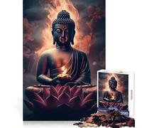 Bufá con Vela de Loto Rosa para Adolescentes,Rompecabezas de 1000 Piezas,Ejercicio Mental,Entretenimiento Ligero,Corte Exacto,Regalo Original (50x75cm)