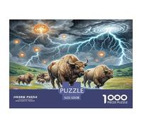 Búfalo Americano Puzzles 1000 Pieza para Adultos Juegos Educativos Puzzle Regalos para Adultos Cartón 100% Reciclado Decoración del Hogar 52x38cm/1000pcs