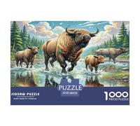 Búfalo Americano Puzzles 1000 Pieza para Adultos Puzzle Juego Regalos para Hombres Cartón 100% Reciclado Decoración del Hogar 38x26cm/1000pcs