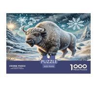 Búfalo Americano Puzzles Imposible,desafío for Adults Juego EduGatoivo 1000 Piezas Obra De Arte De Juego De para Adultos Y Niños A Partir De 12 Años 70x50cm/1000pcs