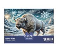 Búfalo Americano Rompecabezas 1000 Pieza Ajuste Adultos O Familias Juntos Puzzle Juego Regalos para Adultos Cartón 100% Reciclado Decoración del Hogar 38x26cm/1000pcs