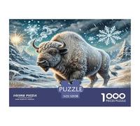 Búfalo Americano Rompecabezas 1000 Piezas Ajuste Adultos O Familias Juntos Puzzles Desafiantes Regalos para Hombres Cartón 100% Reciclado Decoración del Hogar 52x38cm/1000pcs