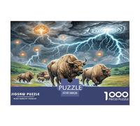 Búfalo Americano Rompecabezas 1000 Piezas para Adultos Juegos Educativos Puzzle Regalos para Hombres Cartón 100% Reciclado Decoración del Hogar 38x26cm/1000pcs