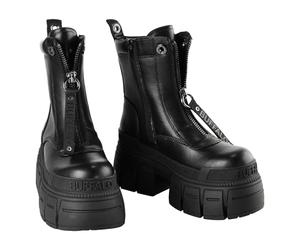 Búfalo - Botines para mujer GOSPHER ZIP Vegan 1622350, color negro, Negro , 38 EU