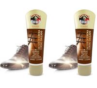 Búfalo Classic - Betún en Crema para Zapatos, Cuidado del Calzado, Crema Color Marrón que Nutre, Protege y da Brillo, Óptimo para Pieles Lisas - Tubo de 50ml (Paquete de 2)