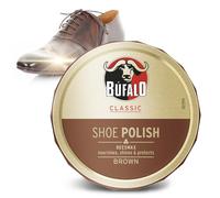 Búfalo Classic - Shoe Polish, Betún para Zapatos, Cuidado del Calzado, Crema Color Marrón que Protege y da Brillo, Óptimo para Pieles Lisas y Rústicas - Lata de 75ml