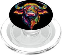 Búfalo del Cabo Cafre Búfalo de Agua Safari Búfalo Africano PopSockets PopGrip para MagSafe