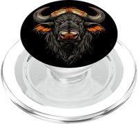 Búfalo del Cabo Cafre Búfalo de Agua Safari Búfalo Africano PopSockets PopGrip para MagSafe