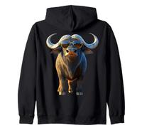 Búfalo del Cabo Cafre Búfalo de Agua Safari Búfalo Africano Sudadera con Capucha