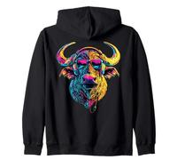 Búfalo del Cabo Cafre Búfalo de Agua Safari Búfalo Africano Sudadera con Capucha