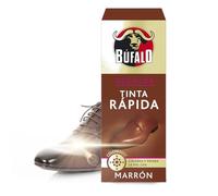 Búfalo Recolor - Tinta Rápida, Colorea y Reaviva la Piel Lisa, Reparaciones y Arreglos de Calzado, Color Marrón - Frasco de 25ml