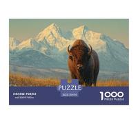 Búfalo Rompecabezas 1000 Piezas De Madera Impresión De Alta Definición Multicolor Animales de la Pradera Rompecabezas Inteligente Mejor Regalo 70x50cm/1000pcs