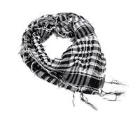 Bufanda 1/3 piezas de chal de senderismo al aire libre for hombre con borlas, a cuadros, bufanda, máscara(White,1PCS)