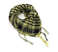 Bufanda 1/3 piezas de chal de senderismo al aire libre for hombre con borlas, a cuadros, bufanda, máscara(Yellow,1PCS)