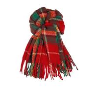 Bufanda A Cuadros De 1 Pieza, Bufanda Con Borlas, Bufanda Retro, Bufanda Cálida, Bufanda De Invierno, Bufanda Clásica Y Versátil