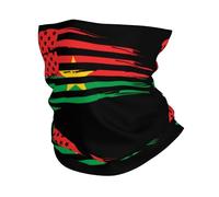 Bufanda Bandera De Estados Unidos Y Bandera De Burkina Faso En White Protección Solar Bufanda Facial Lavable Bandana para Correr Ciclismo Adulto