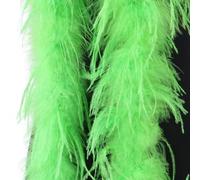 Bufanda boa de plumas de 2M para mujer, hecha de plumas de avestruz, diseñada para cubrir hombros o recortar prendas y piezas de manualidades (verde fruta)
