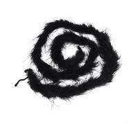 Bufanda boa de plumas de 2M para mujer, hecha de plumas de avestruz, diseñada para cubrir hombros o recortar prendas y piezas de manualidades (negro)