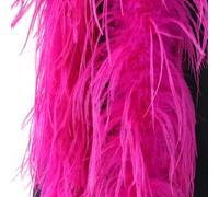Bufanda boa de plumas de 2M para mujer, hecha de plumas de avestruz, diseñada para cubrir hombros o recortar prendas y piezas de manualidades (rojo rosa)