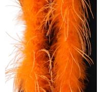 Bufanda boa de plumas de 2M para mujer, hecha de plumas de avestruz, diseñada para cubrir hombros o recortar prendas y piezas de manualidades (naranja)