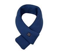 Bufanda calefactora USB, 3 niveles de temperatura ajustables, unisex, de invierno cálido, se puede lavar, 8 colores (azul profundo)
