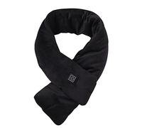 Bufanda calefactora USB, 3 niveles de temperatura ajustables, unisex, de invierno cálido, se puede lavar con 8 colores (negro)