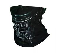 Bufanda cálida de invierno multifuncional, Predator Smile Diadema de invierno Calentador de cuello para mujeres Senderismo Camping Bufanda de tubo Horror Xenomorph Alien Monster Face Bandana Gaiter