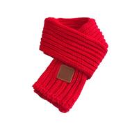 Bufanda cálida de invierno para niños, cuello de bufanda, cálido para niños y niñas, bufanda de cuadros, rojo, Talla única