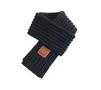 Bufanda cálida de invierno para niños, cuello de bufanda, cálido para niños y niñas, bufanda de cuadros, Negro , Talla única