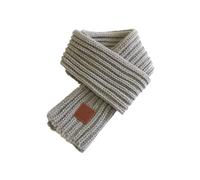 Bufanda cálida de invierno para niños, cuello de bufanda, cálido para niños y niñas, bufanda de cuadros, gris, Talla única