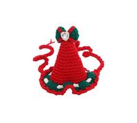 Bufanda cálida de Navidad para mascotas para perros y gatos, cómoda y cálida envoltura para el cuello de invierno con diseño navideño, bufandas reversibles para mascotas, accesorio de moda para perros