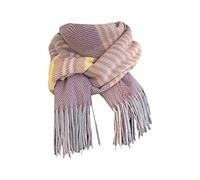 Bufanda clásica de otoño e invierno para mujer, cálida, suave, grande, chal envolvente, bufanda de piel de animal, Morado (, A