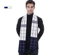 Bufanda clásica súper suave para hombres Bufanda de invierno a cuadros de cachemira Bufandas para hombres-Long Leisure Business Neckerchief 70.82IN * 11.82IN-03#-175 * 30CM