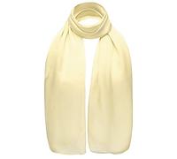 Bufanda Clásico Liso Chifón Suave, Tejido ligero, Mujer señora Chal Para Cuello, Hijab - Crema, One size
