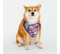 Bufanda colorida con vórtice fractal para mascotas, elegante bufanda triangular para oferta, accesorio para mascotas, pañuelo lavable para mascotas, para niñas, niños, perros o gatos, talla M