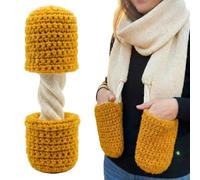 Bufanda con bolsillos - Cache-Col Ajustable en Tricot pour Costume,Foulards pour Chiens - Accessoire Photo pour Chiot pendant les Fêtes d'Hiver et le Nouvel An