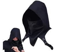 Bufanda con Capucha Cyber Cowl, Disfraz Medieval de Asesino de Talla única para Hombres, Disfraz de Calentador de Cuello de Invierno, Gorro de Capa Unisex para Halloween, Cosplay y Uso Diario