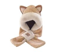 Bufanda con capucha de animales para niñas, bufanda con capucha cálida de invierno - Bufanda con capucha de felpa para niñas a prueba de viento - Bufanda con capucha a prueba de viento para ciclismo